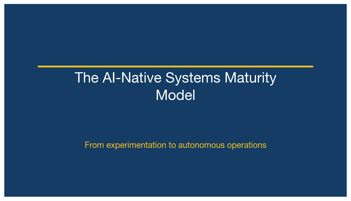 The AI-Native Systems Maturity Model