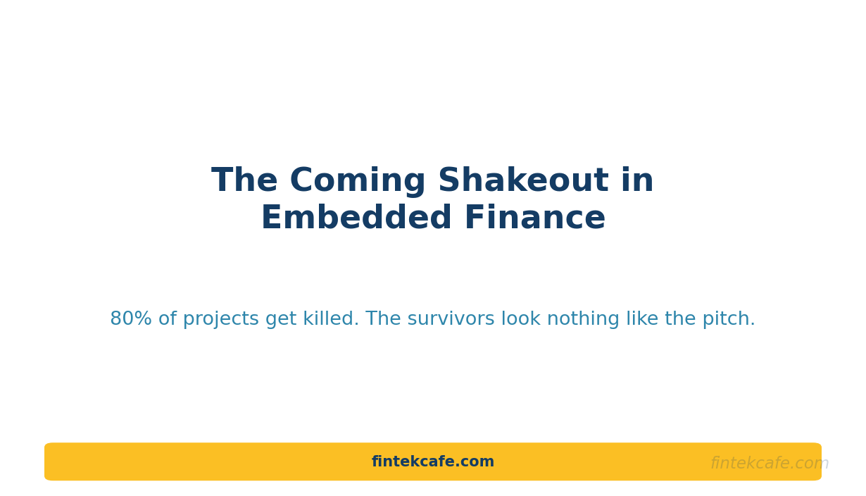 The Coming Shakeout in Embedded Finance