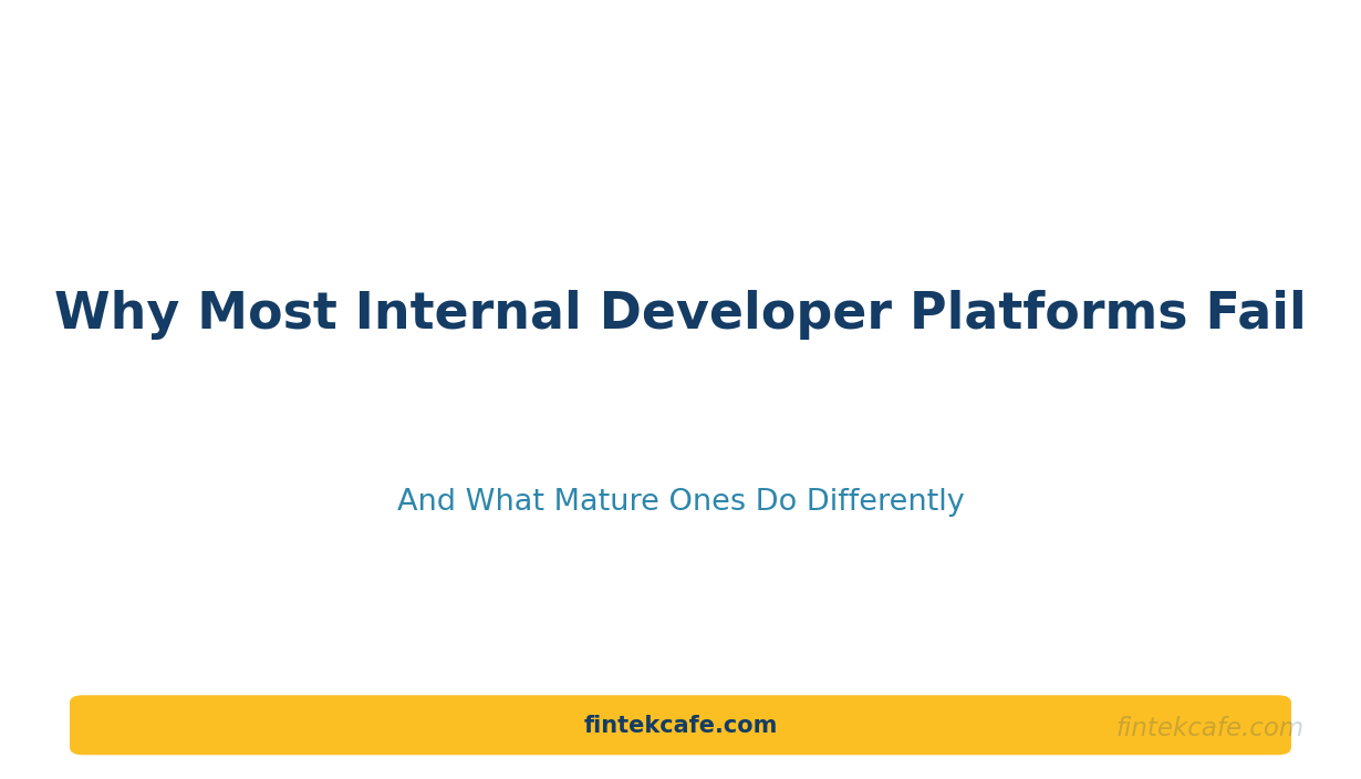 Why Most Internal Developer Platforms Fail (And What Mature Ones Do Differently)