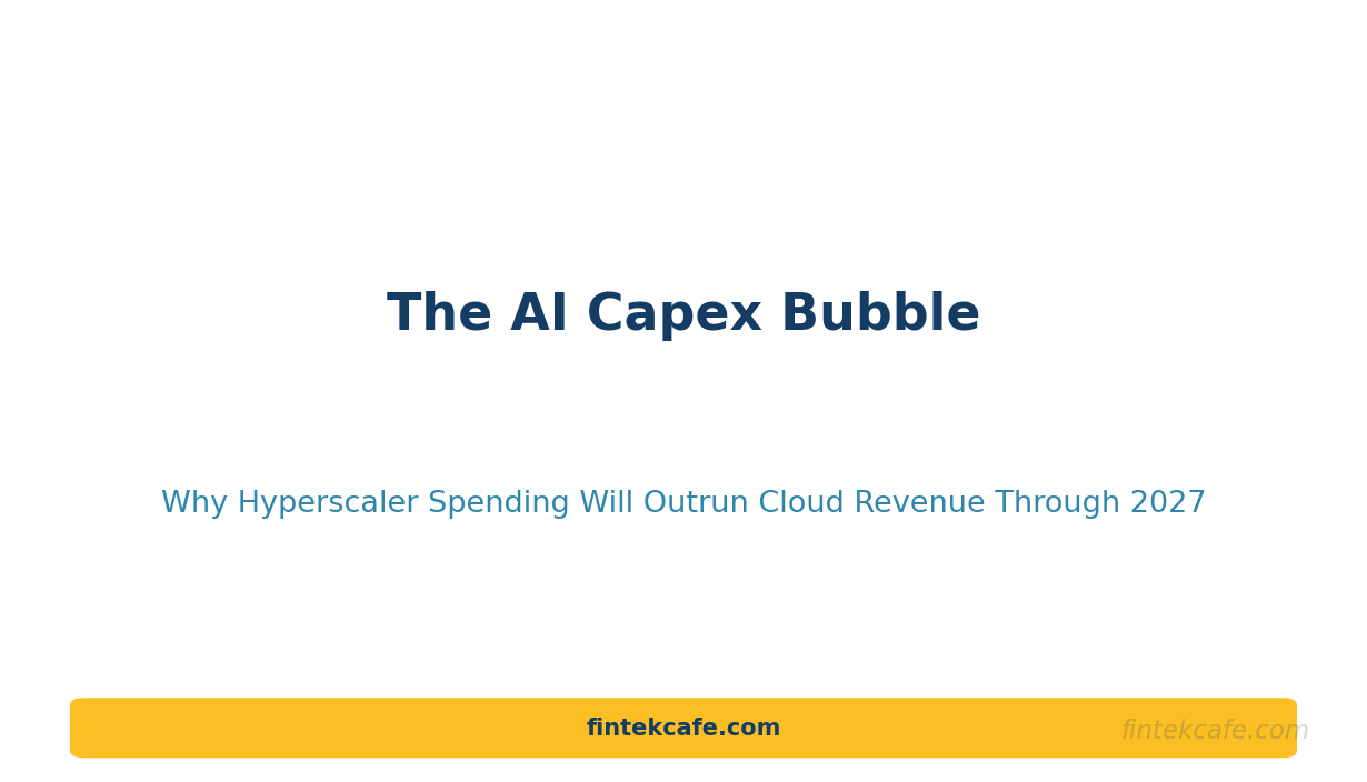 The AI Capex Bubble: Why Hyperscaler Spending Will Outrun Cloud Revenue Through 2027